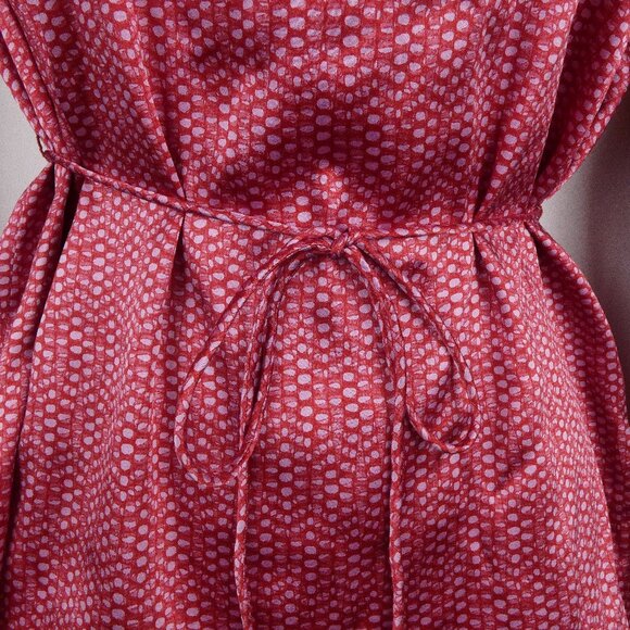 Kenneth Cole Silk Blouse Womens 6 Pink Belted Top 3/4 Sleeves Y2K - Picture 4 of 9